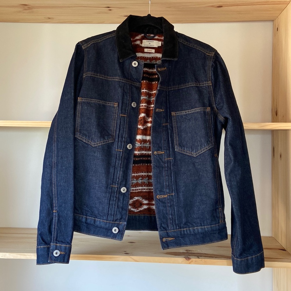 TopShop Classic Aztec-Lined Fall Jean Jacket